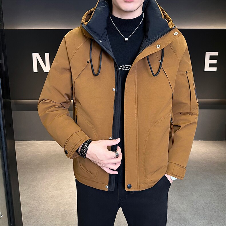 新款男士羽绒服夹克连帽加厚防寒309B-3-81060-P215,男装夹克,星座1409-3