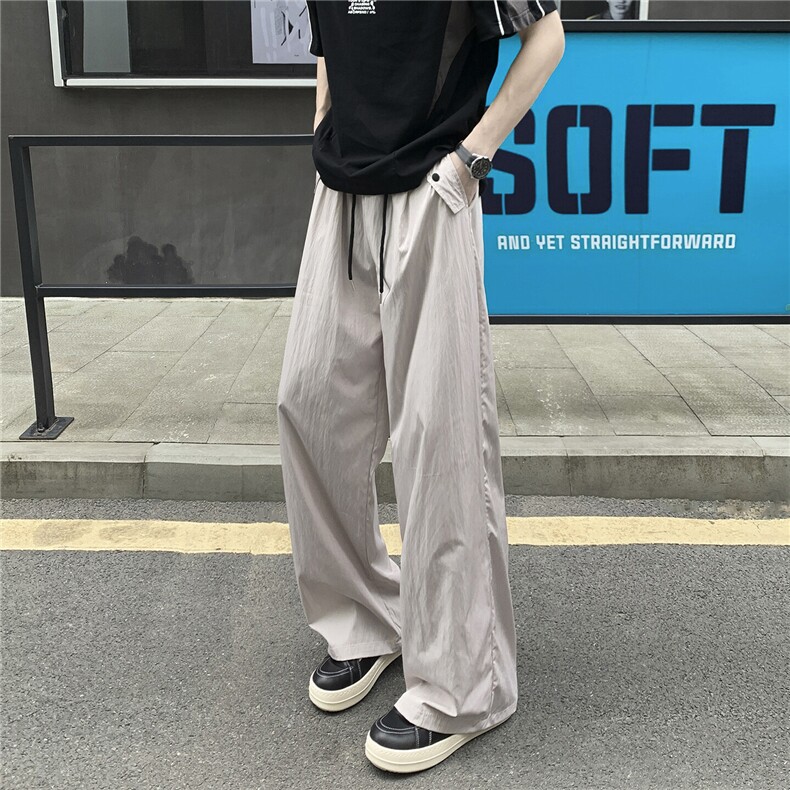 ！2025夏季新款男士直筒宽松休闲裤冰丝长裤310A-4-KZ93-P35,男装休闲裤,星座310A-4