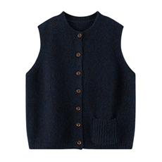 2025年秋季时尚百搭丝绒马甲开衫，女装马甲，英皇羊绒