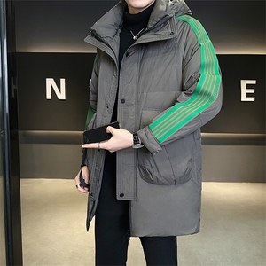 新标90绒 店主风男士中长款连帽羽绒服外套895-P295(控券后388)图片