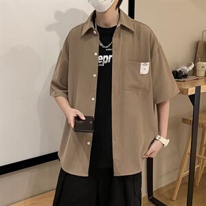 短袖衬衫春款男港风潮流C8803P28图片