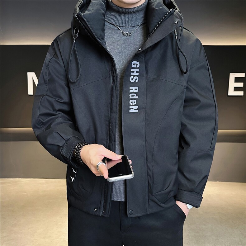 9817-P238-M-3XL标50绒店主风冬季户外冲锋衣休闲字母羽绒服男,男装夹克,电商B255