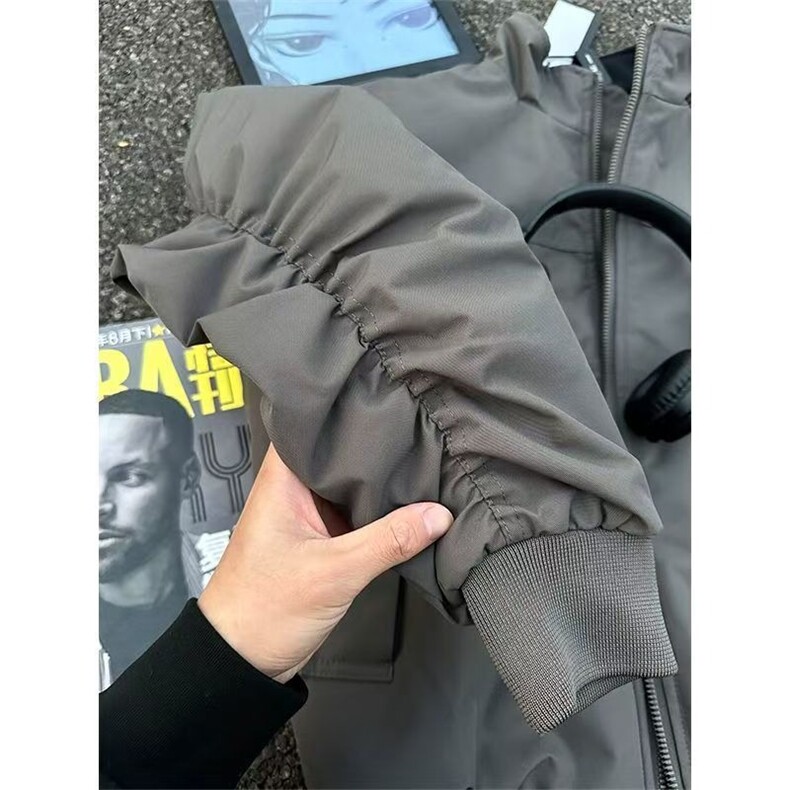 冬款男立领棉衣褶皱保暖加绒加厚宽松棉服外套MY891P70,男装棉衣,星座1013-1