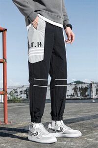 男士休闲裤2021春秋新款九分裤宽松束脚小脚裤潮牌工装裤DS882T图片