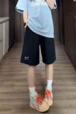 特批P16无差价休闲泡泡纱多巴胺刺绣腊肠狗宽松五分短裤男DK5863，男装牛仔裤，电商A001-1