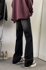 美式ins高街hiphop微喇重工艺水洗复古蓝牛仔裤货号K2322-1P60，男装牛仔裤，电商A063