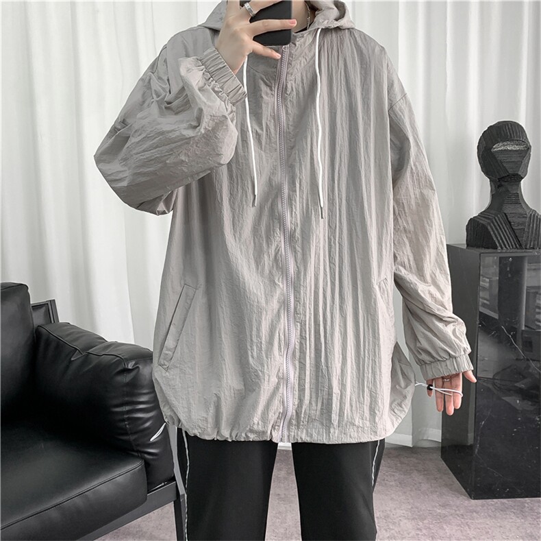 F3043/P45夏季防晒衣连帽纯色薄款外套夹克情侣男女防晒服防晒衫,男装夹克,电商A141