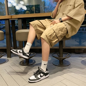 日系cityboy大口袋工装短裤男 户外宽松直筒五分裤图片