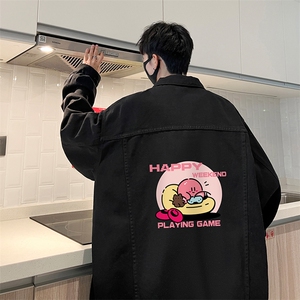 牛仔夹克男大码牛仔外套男茄克 NJ77313-P60加绒款-P75图片