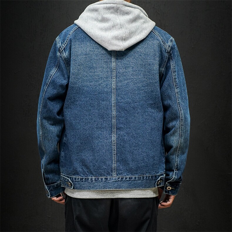 新款秋季夹克男牛仔外套韩版潮流上衣日系复古工装休闲8197-P75,男装夹克,电商A318
