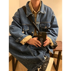 2026冬日系潮流休闲牛仔棉衣男女外套加绒牛仔衣外套HY28JRTP80，男装工装外套，电商A102B