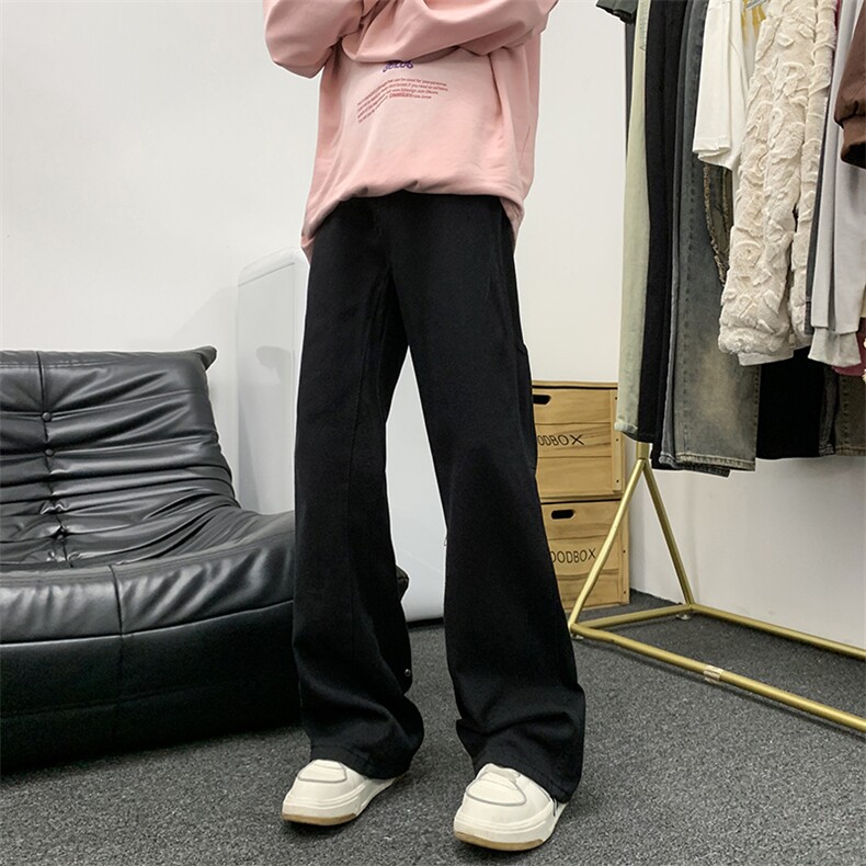 美式高街牛仔裤男秋潮百搭宽松直筒裤复古裤子N01599-P48,男装牛仔裤,星座308B-2