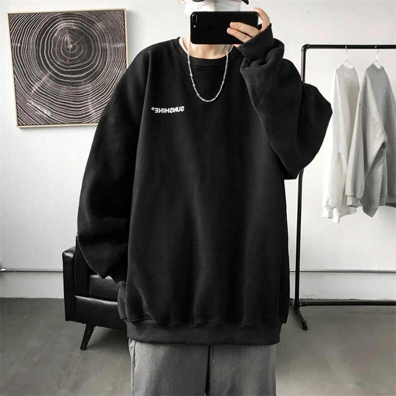 W33 情侣印花圆领秋冬卫衣 常规P28 加绒P38 S-5XL 支持定制图片