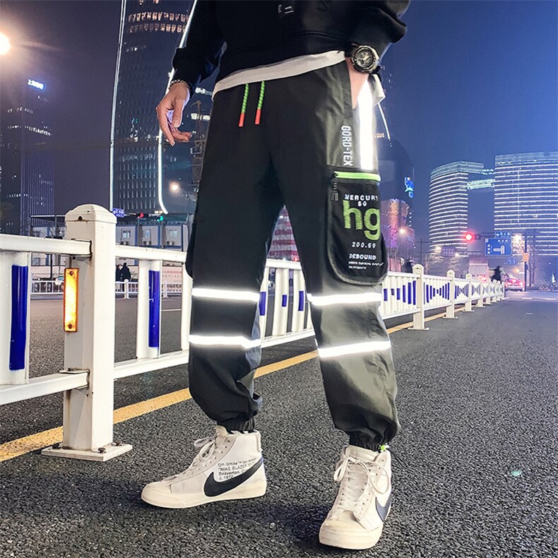 2021秋冬新款多口袋反光条工装裤A222B-5098,男装休闲裤,星座304A-1
