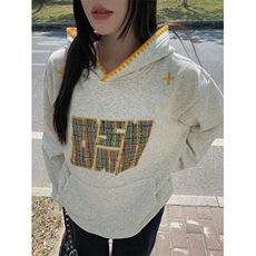EE146-P75纯棉华棉秋冬加绒加厚2024潮刺绣设计感连帽保暖上衣，男装卫衣，星座911-3