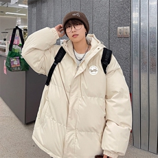 现货抖音得物可供视频三防加厚羽绒连帽棉衣外套面包棉服85527，男装棉衣，电商A486