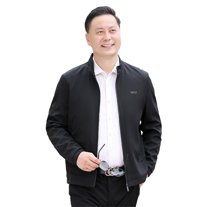 NN9936钱塘2020-3中老年男士秋季薄款商务休闲立领夹克外套P82,男装夹克,钱塘207-3