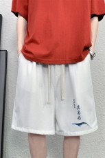 HD74261-P22华夫格短裤男大码宽松五分裤男直筒中裤，男装休闲裤，电商A040