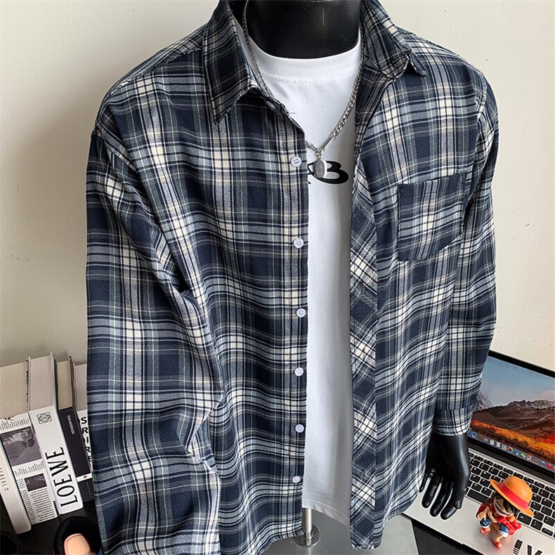 格纹衬衫街头防晒成衣男XH111-特p45，男装防晒衣，电商B367