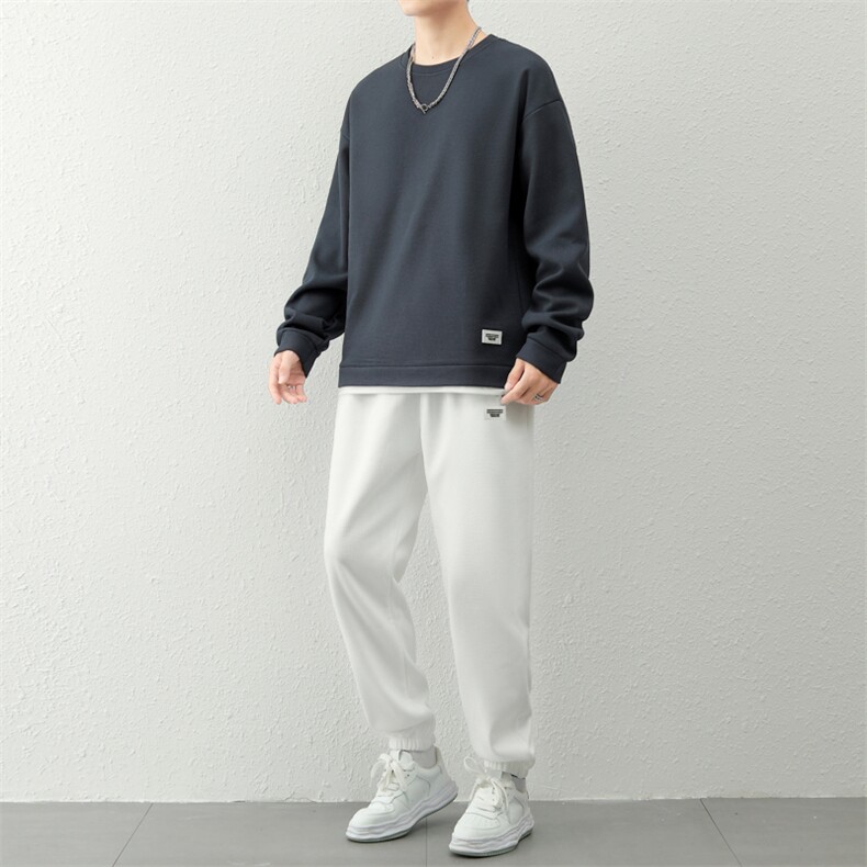 新款休闲华夫格套装,男装休闲套装,星座1106-2（原1111B）