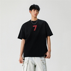 2025新款潮牌短袖宽松韩版字母印花扎染工艺T恤T8823/P5588，男装T恤，星座202