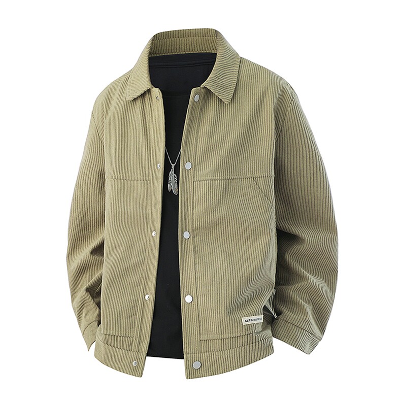 厂家直销春秋男外套商务风休闲男士单夹克新款宽松翻领夹克，男装夹克，星座1508-3