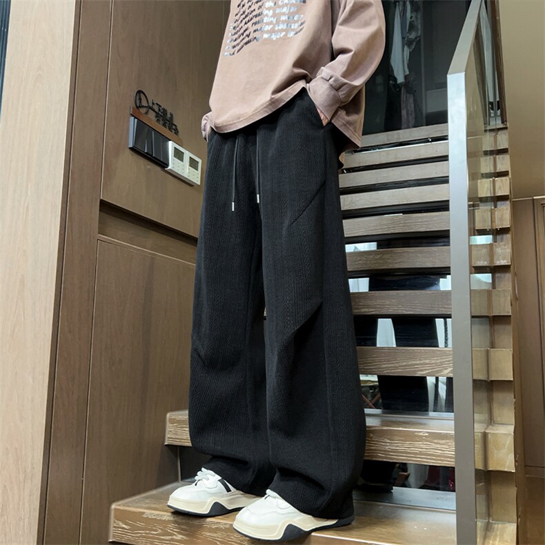 重磅360克复合麦穗纹肌理感雪尼尔大码休闲裤男K24063-特P38控75，男装休闲裤，电商A001-1