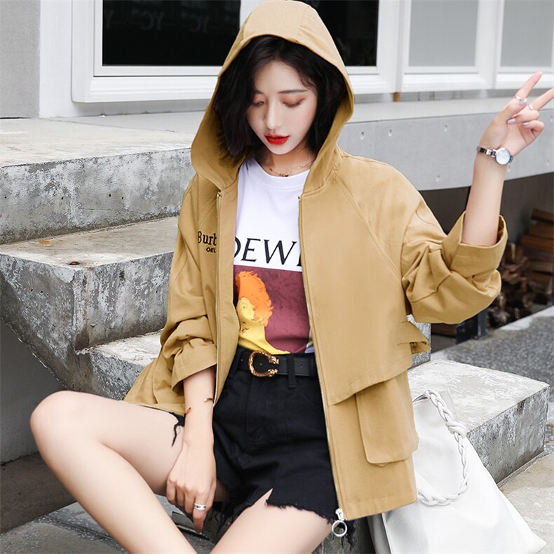 甜美可爱舒适大方潮流百搭个性甜美2021春秋季减龄风衣,女装风衣,依万里