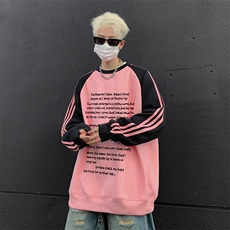 抖音得物供货提供视频秋冬重磅美式宽松织带圆领卫衣0707，男装卫衣，电商A486