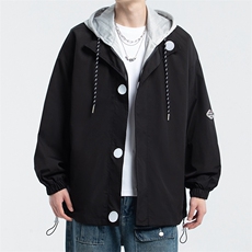 2024春季假两件连帽工装外套港风宽松潮流休闲夹克男装JK2229P70，男装夹克，电商A086