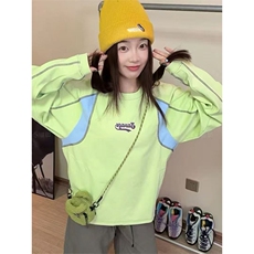 高品山系户外情侣玉米格暖绒拼色抗菌抗静电卫衣男女A1188-P65，男装卫衣，星座1505