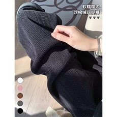 【升级款】雪尼尔阔腿裤加绒麦穗条复合牛奶丝休闲裤K08-P48网图，男装卫衣，电商B245