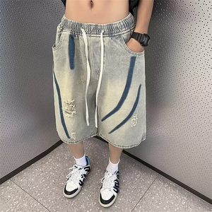 青春流行ins男直筒水洗牛仔裤 P40图片