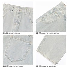 2024秋季新款白底大码美式工装牛仔裤M-5XGK24108-P60，男装牛仔裤，电商A022