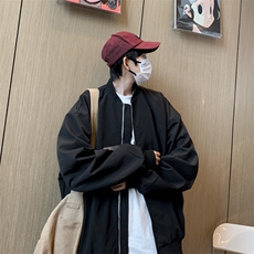 秋款情侣港风连帽工装外套贴标休闲冲锋衣夹克男JK0681-P63，男装夹克，星座308B-1
