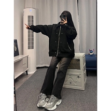 美式hiphop牛仔裤修身直筒微喇叭裤，男装牛仔裤，星座310A-4