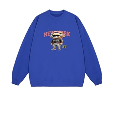 2025年秋季通勤通勤套头耳机熊时尚百搭通勤简约休闲，女装卫衣/绒衫，花可