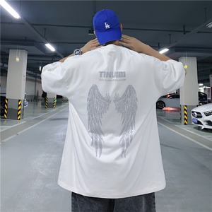 T恤潮流圆领男港风烫钻2026夏季新款短袖时尚B299-X5301-P45-控65图片