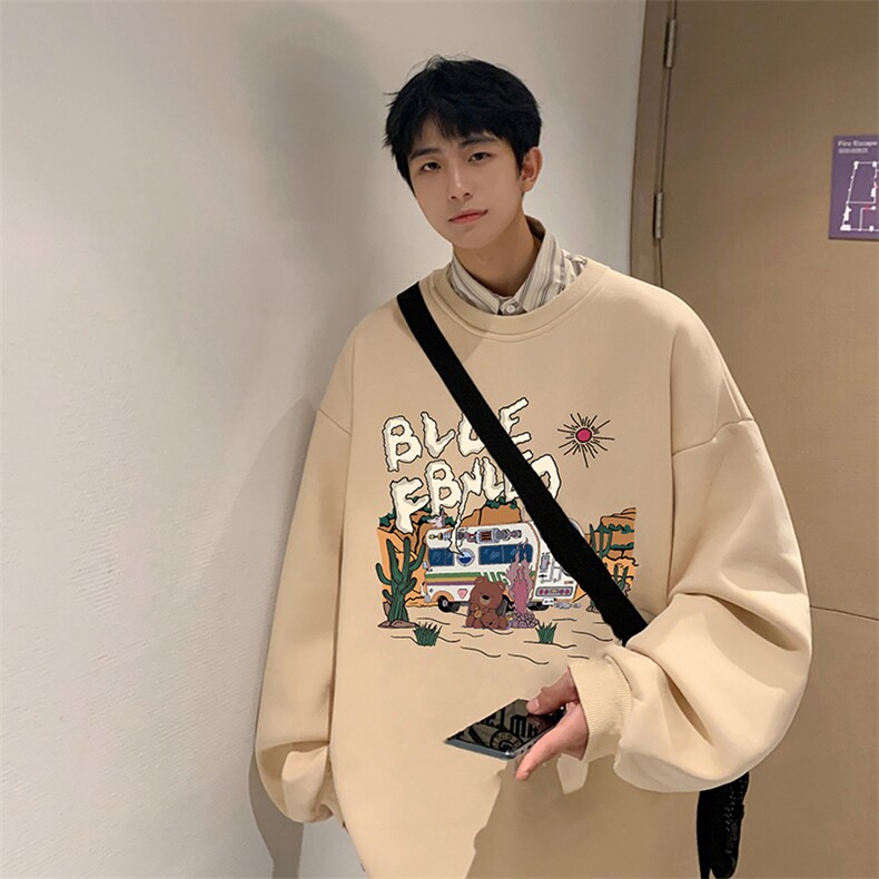 抖音供货、复合重磅360克现货圆领卫衣宽松D223A-YL2323-特P28,男装卫衣,电商019-1