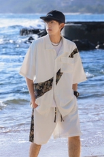 1小熊短衬男+短裤大码M-5XL情侣套装92%聚酯纤维8%氨纶TZ77057P70，男装牛仔裤，星座226-2