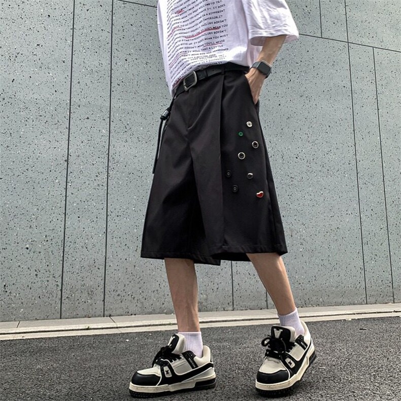 西装短裤男春夏季轻薄透气休闲七分裤潮3277P43，男装西裤，星座410-2