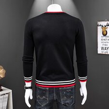 2020新品羊毛衫男士刺绣针织毛衣QT7112008P110假模冬季款，男装针织衫/毛衣，钱塘6066（原711）