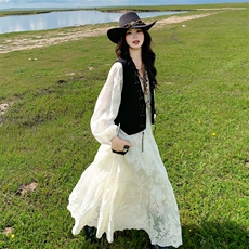 春季已出春秋旅游季马甲连衣裙套装，女装套装/套裙，2C120