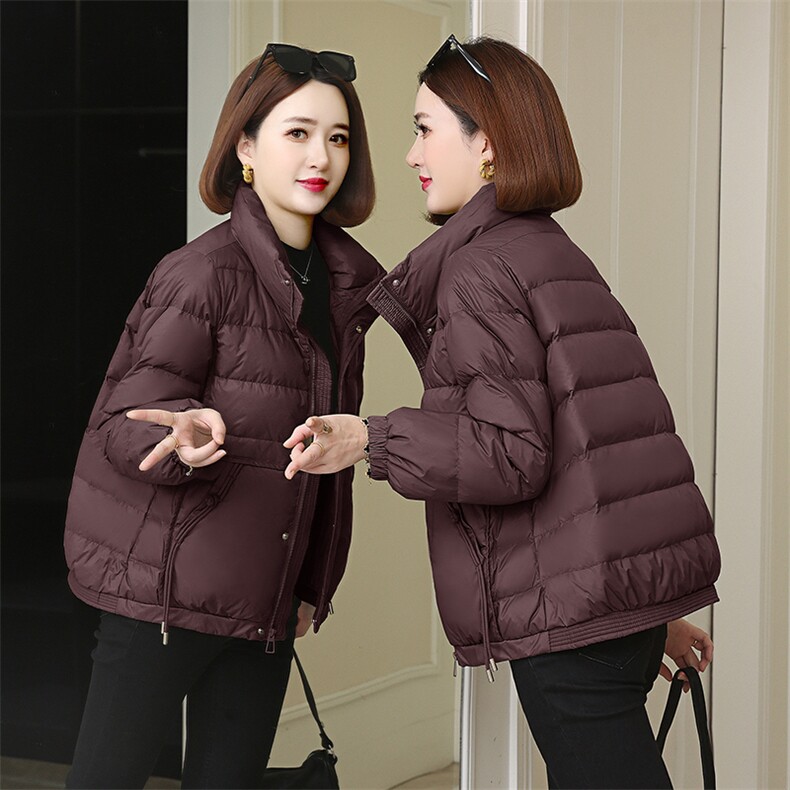 时尚保暖女士短款羽绒服 修身显瘦轻薄外套图片
