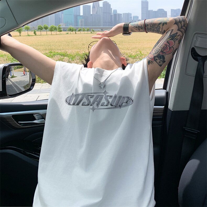 量大优得物抖音高品质重磅230克美式印花无袖t恤背心WB278特P18，男装背心/马甲，电商A486