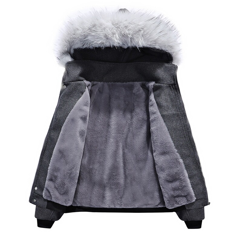 数据连帽座山雕内里加绒保暖加绒宽松毛领棉衣MY3589P120,男装棉衣,电商A128