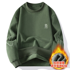 男士加绒加厚立领时尚双面绒卫衣冬季新款青少年韩版潮流保暖外套，男装卫衣，星座1206（原A206）