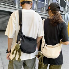 0518潮牌原创休闲斜挎小包时尚百搭包复古包袋简约帆布单肩包，鞋类箱包男包，星座510A-2
