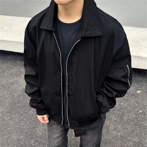 W05-P57 藏青色飞行员夹克外套男秋冬款高级感cleanfit短款棉服图片