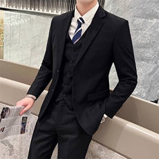 西服套装男西装男士商务休闲职业装修身新郎伴郎结婚三件套礼服潮，男装西服套装，星座505-2（原电商A260-1)